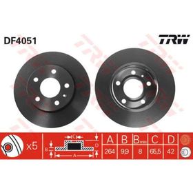 TRW DF4051 Arka Fren Diski