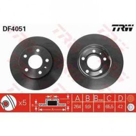 TRW DF4051 Arka Fren Diski