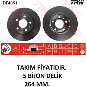 TRW DF4051 Arka Fren Diski