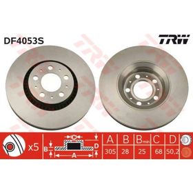 Trw DF4053S Volvo S80 Ön Fren Diski