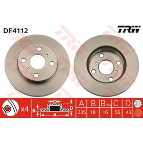 TRW DF4112 Ayna Ön Fren Diski