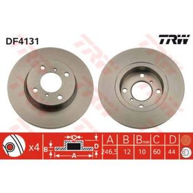 TRW DF4131 Agila Ön Fren Diski