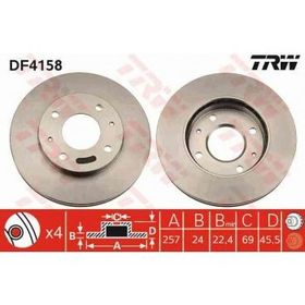 TRW DF4158 Ayna Ön Fren Diski