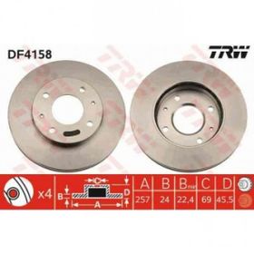 TRW DF4158 Ayna Ön Fren Diski