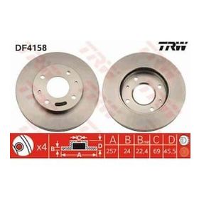 TRW DF4158 Ayna Ön Fren Diski