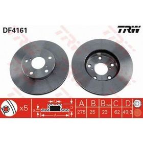 Trw DF4161 Toyota Rav 4 Ön Fren Diski