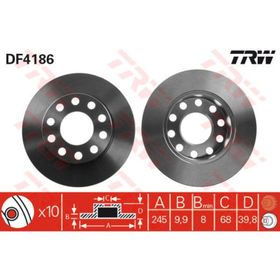 TRW DF4186 Arka Fren Aynası