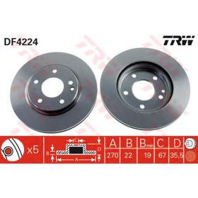 Trw DF4224 Mercedes Vaneo Ön Fren Diski