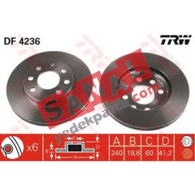 Trw DF4236 Opel Corsa C Ön Fren Diski