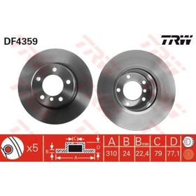 TRW DF4359 Havalı Ön Fren Diski
