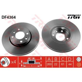 TRW DF4364 Ön Fren Aynası
