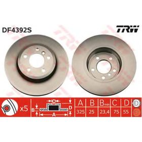 Trw DF4392S BMW X3 Ön Fren Diski