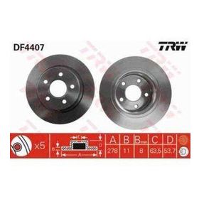 TRW DF4407 Ayna Arka Fren Diski