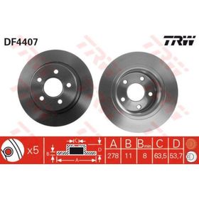 TRW DF4407 Ayna Arka Fren Diski