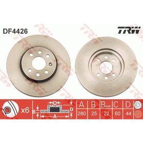 TRW DF4426 Astra Ön Fren Diski