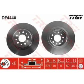 TRW DF4440 Ayna Arka Fren Diski