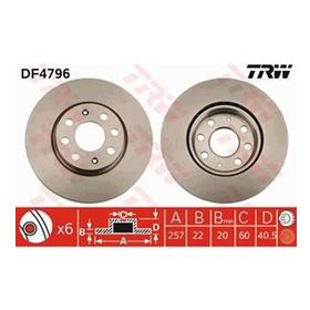 TRW DF4796 Ayna Ön Fren Diski