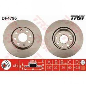 TRW DF4796 Ayna Ön Fren Diski