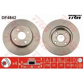TRW DF4842 Ayna Ön Fren Diski