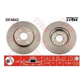 TRW DF4842 Ayna Ön Fren Diski