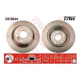 TRW DF4844 Ayna Arka Fren Diski