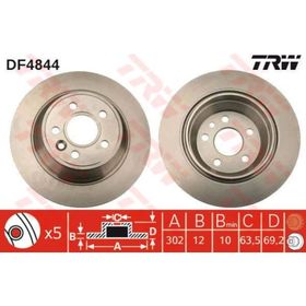 TRW DF4844 Ayna Arka Fren Diski