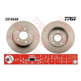 TRW DF4948 Arka Fren Diski