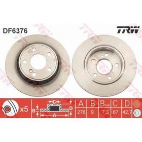 TRW DF6376 A Arka Fren Diski
