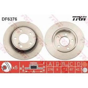 TRW DF6376 A Arka Fren Diski