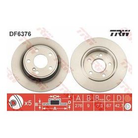 TRW DF6376 A Arka Fren Diski