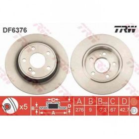 TRW DF6376 A Arka Fren Diski