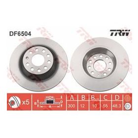 TRW DF6504 Golf Arka Fren Diski