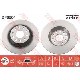 TRW DF6504 Golf Arka Fren Diski