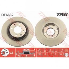 TRW DF6632 Arka Fren Aynası