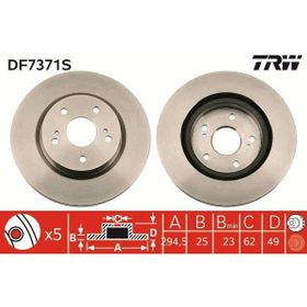 TRW DF7371S Ayna Ön Fren Diski