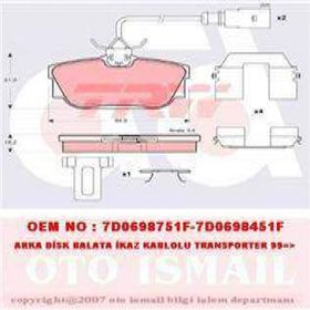 TRW GDB1326 Arka Fren Balatası