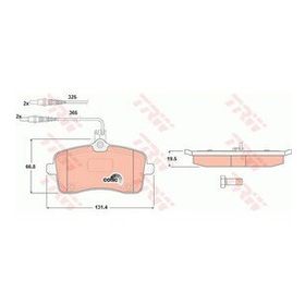 TRW GDB1594 P407 SW 1.6 2.0 HDI 2.0 1.8 16V 110 FAP 05/04 Ön Balata