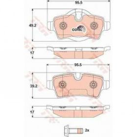 TRW GDB1766 Mini Bmw Clubmancooper Arka Fren Balatası