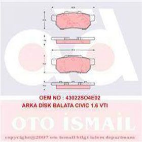TRW GDB3113 Arka Fren Balatası