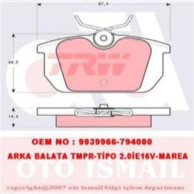 TRW GDB466 Arka Fren Balatası