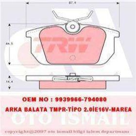 TRW GDB466 Arka Fren Balatası