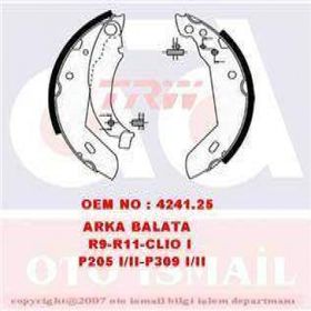 TRW GS8158 Clio I/P205/P309 Pabuç Arka Balata