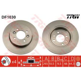 TRW-Lucas DF1030 Oto Arka Fren Diski