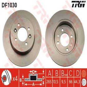 TRW-Lucas DF1030 Oto Arka Fren Diski