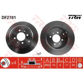 TRW-Lucas DF2781 Oto Arka Fren Diski