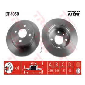 TRW-Lucas DF4050 Oto Arka Fren Diski