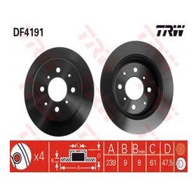 TRW-Lucas DF4191 Oto Arka Fren Diski