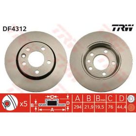 TRW-Lucas DF4312 Oto Arka Fren Diski