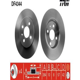 TRW-Lucas DF4344 Oto Arka Fren Diski