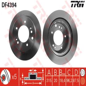 TRW-Lucas DF4394 Oto Arka Fren Diski